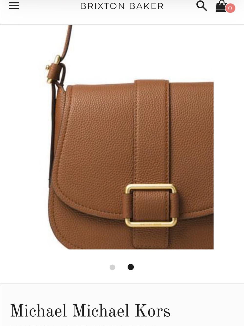 Michael Kors Maxine Brown Leather Saddle Bag